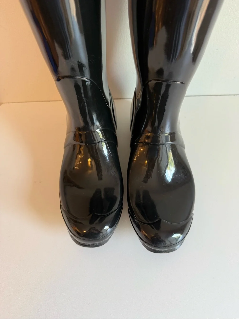 Women’s Hunter Original Tall Gloss Black Rain Boots Women’s Size 10